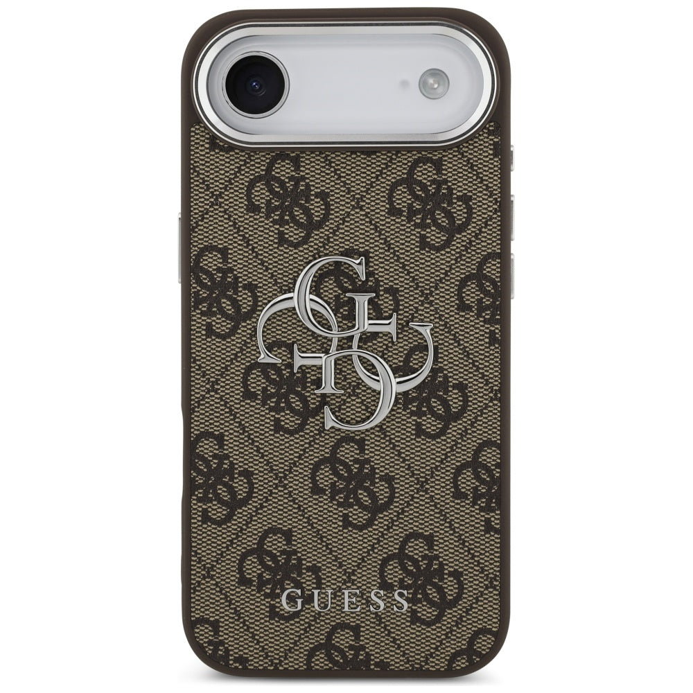Husa pentru Apple iPhone 17 Air, Guess, Big 4G Logo Classic, Maro Argintie
