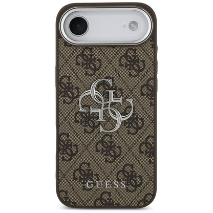Husa pentru Apple iPhone 17 Air, Guess, Big 4G Logo Classic, Maro Argintie