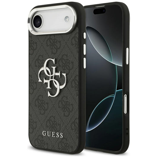 Husa pentru Apple iPhone 17 Air, Guess, Big 4G Logo Classic, Neagra Argintie