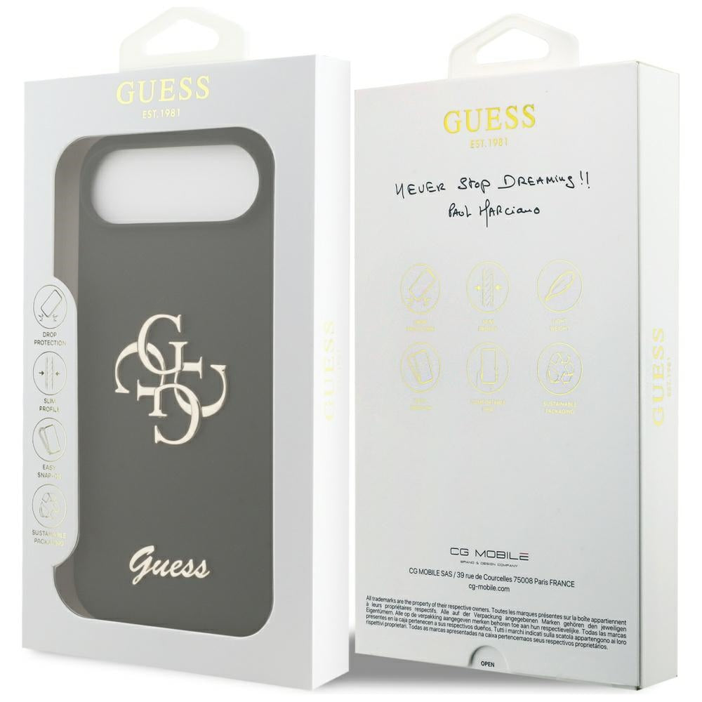 Husa pentru Apple iPhone 17 Air, Guess, Big 4G Script, Neagra