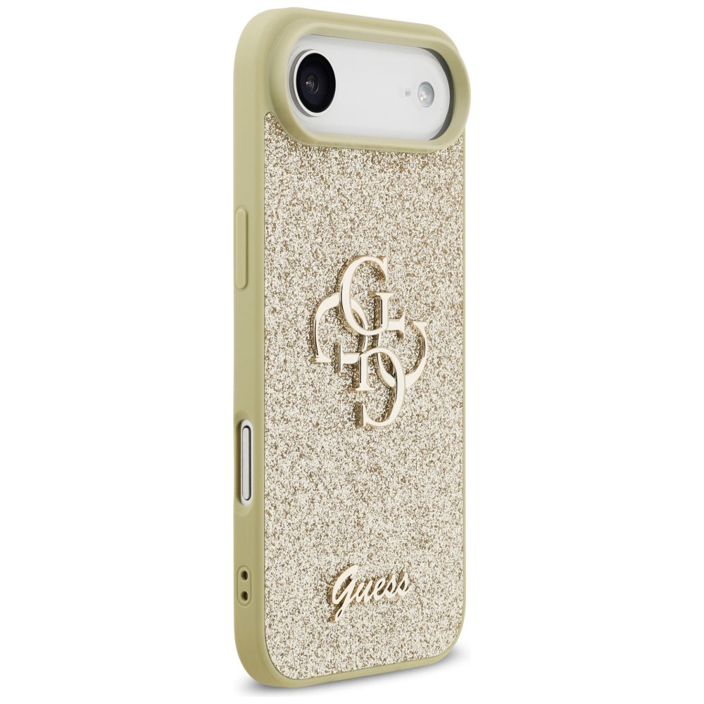 Husa pentru Apple iPhone 17 Air, Guess, Fixed Glitter Big 4G, Aurie