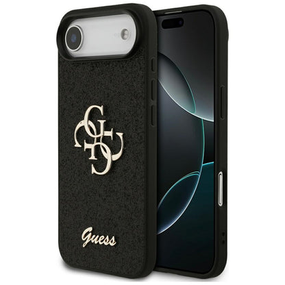 Husa pentru Apple iPhone 17 Air, Guess, Fixed Glitter Big 4G, Neagra