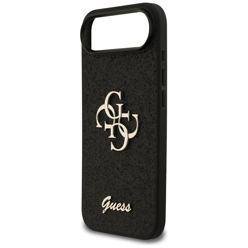 Husa pentru Apple iPhone 17 Air, Guess, Fixed Glitter Big 4G, Neagra