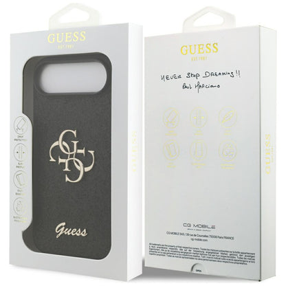 Husa pentru Apple iPhone 17 Air, Guess, Fixed Glitter Big 4G, Neagra