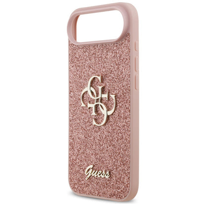 Husa pentru Apple iPhone 17 Air, Guess, Fixed Glitter Big 4G, Roz