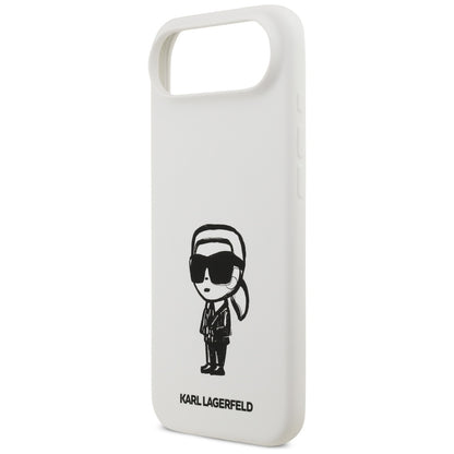 Husa pentru Apple iPhone 17 Air, Karl Lagerfeld, Sketch and Logo Karl, Alba