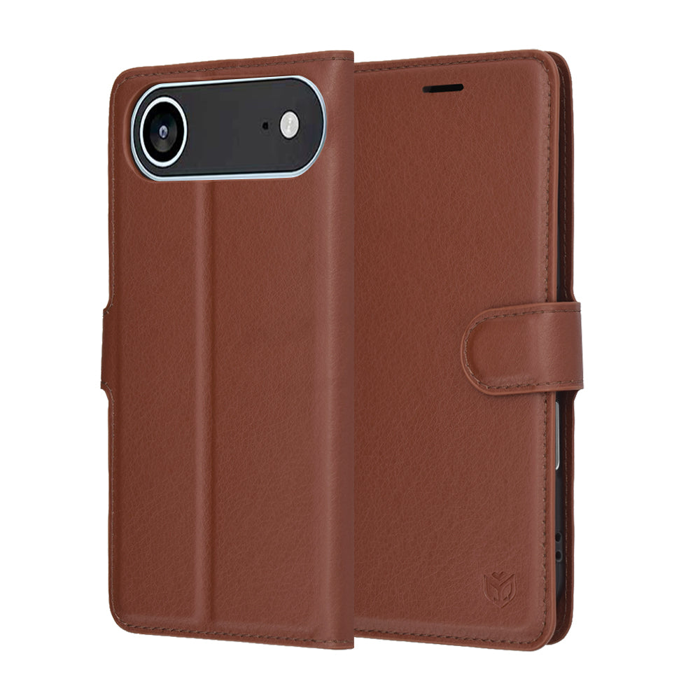 Husa pentru Apple iPhone 17 Air, Techsuit, Leather Folio, Maro