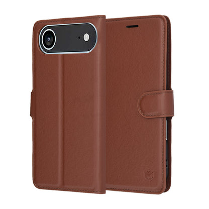 Husa pentru Apple iPhone 17 Air, Techsuit, Leather Folio, Maro