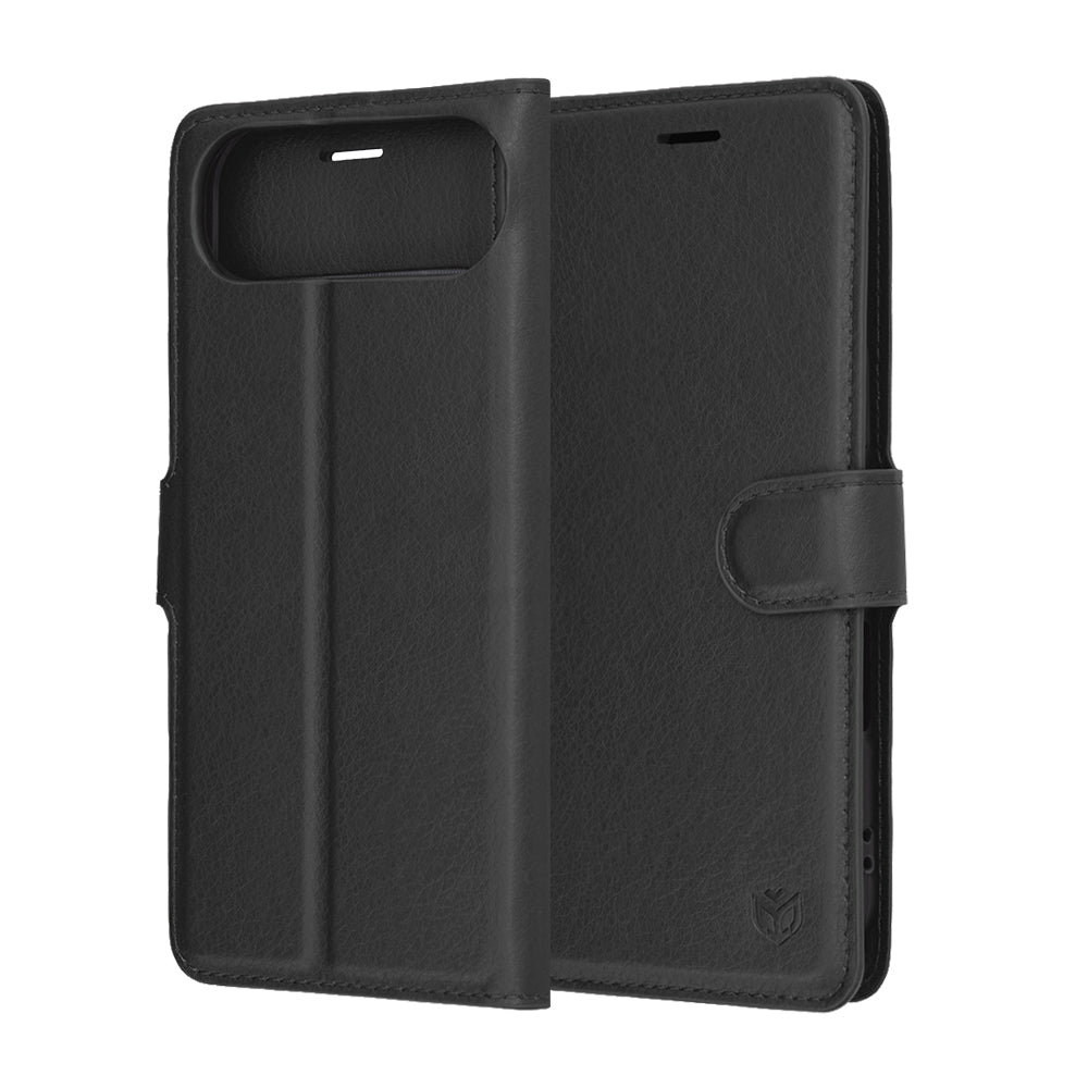 Husa pentru Apple iPhone 17 Air, Techsuit, Leather Folio, Neagra