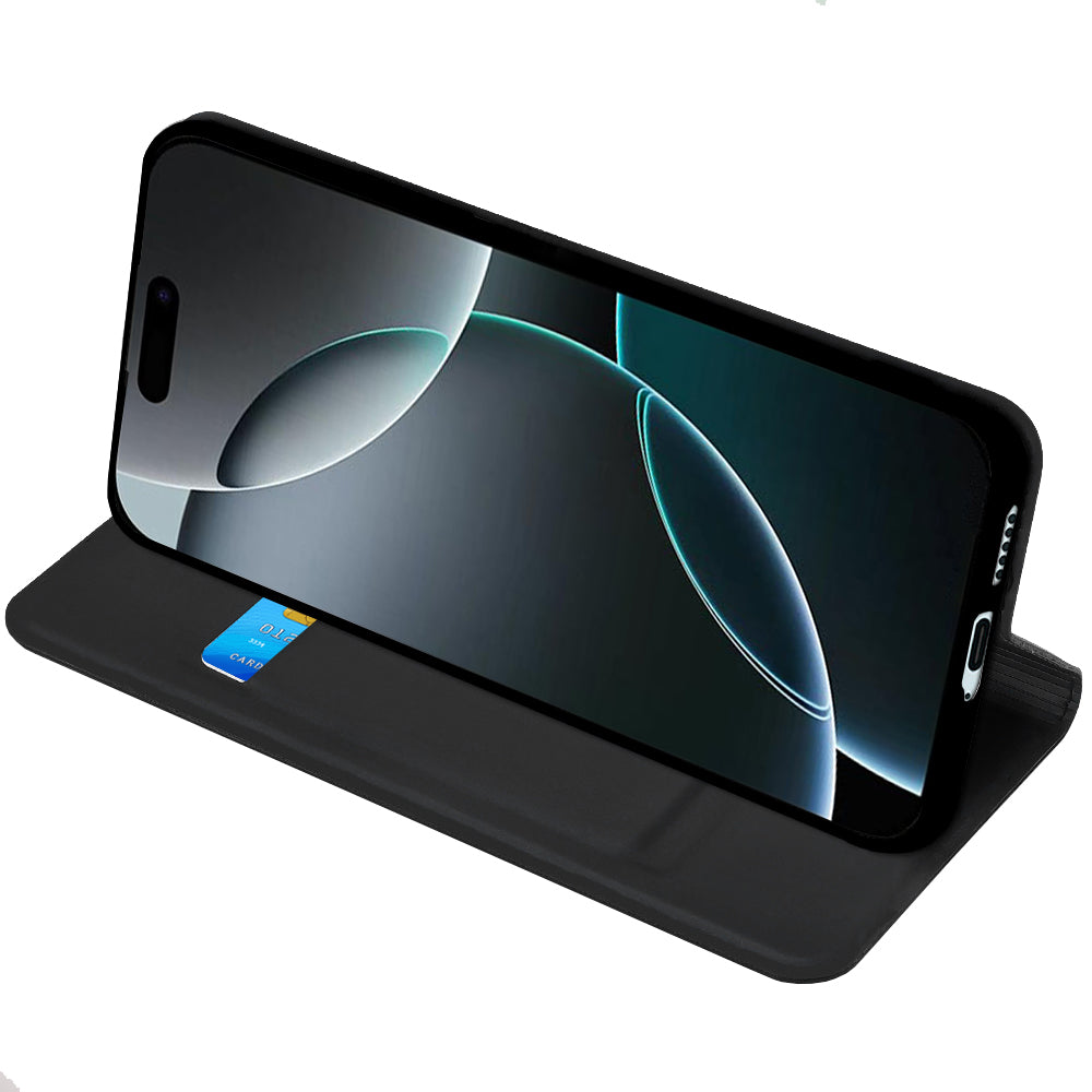 Husa pentru Apple iPhone 17 Air, Techsuit, Magskin Book, Neagra