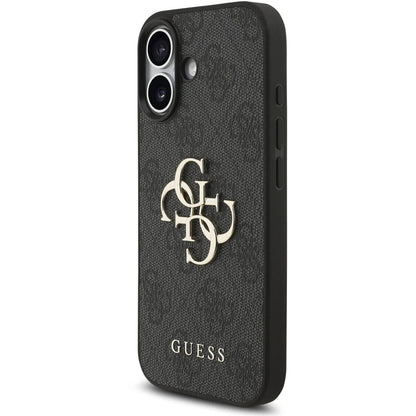 Husa pentru Apple iPhone 17, Guess, 4G Classic Logo with Strap, Neagra