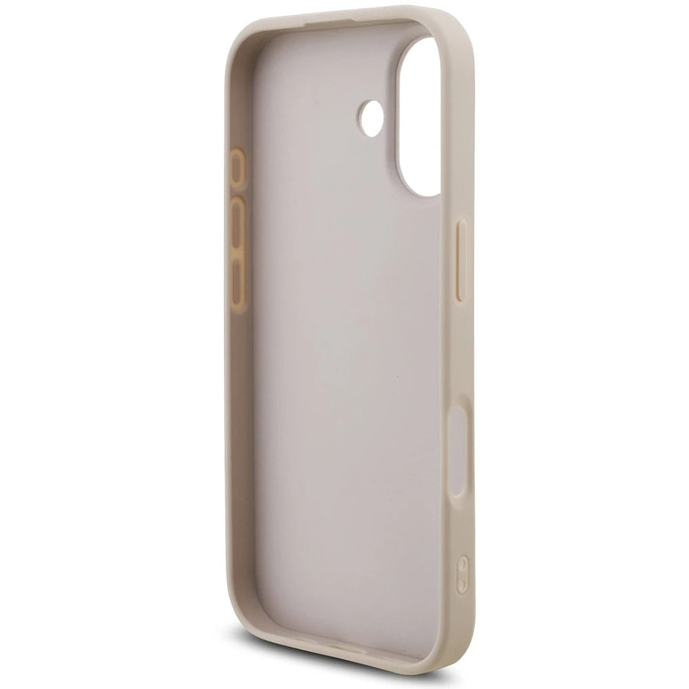 Husa pentru Apple iPhone 17, Guess, 4G Classic Logo with Strap, Roz