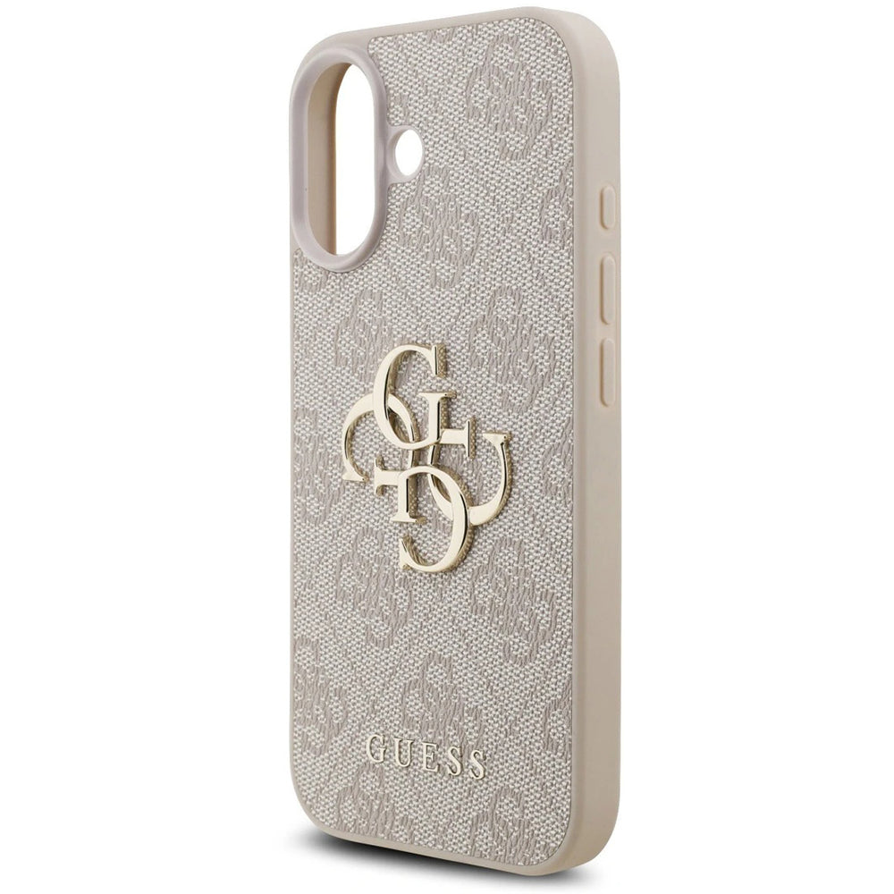 Husa pentru Apple iPhone 17, Guess, 4G Classic Logo with Strap, Roz