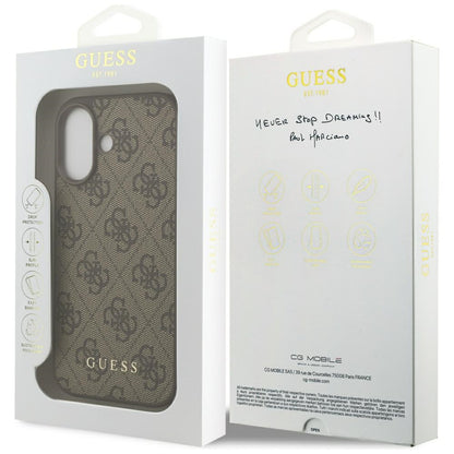 Husa pentru Apple iPhone 17, Guess, 4G Classic, Maro