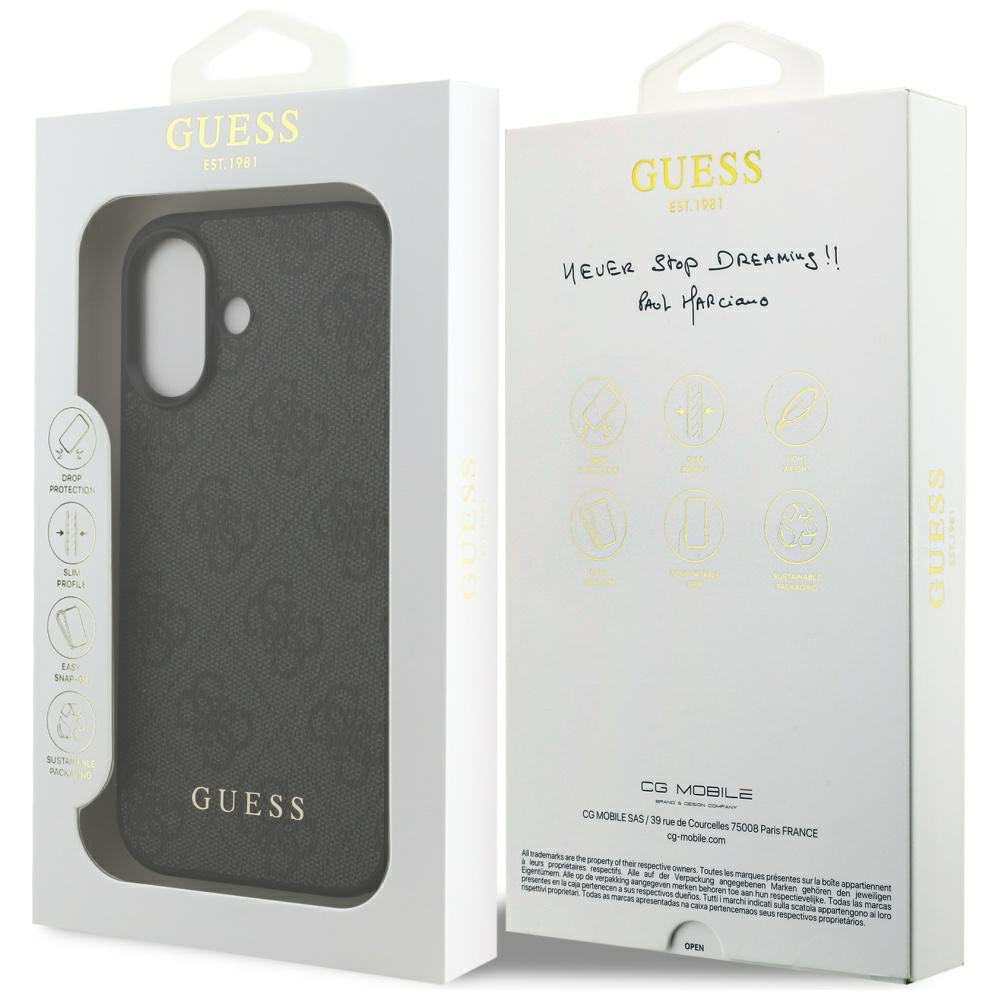 Husa pentru Apple iPhone 17, Guess, 4G Classic, Neagra