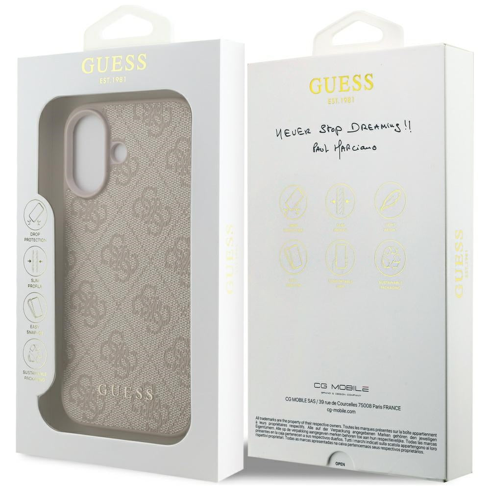 Husa pentru Apple iPhone 17, Guess, 4G Classic, Roz