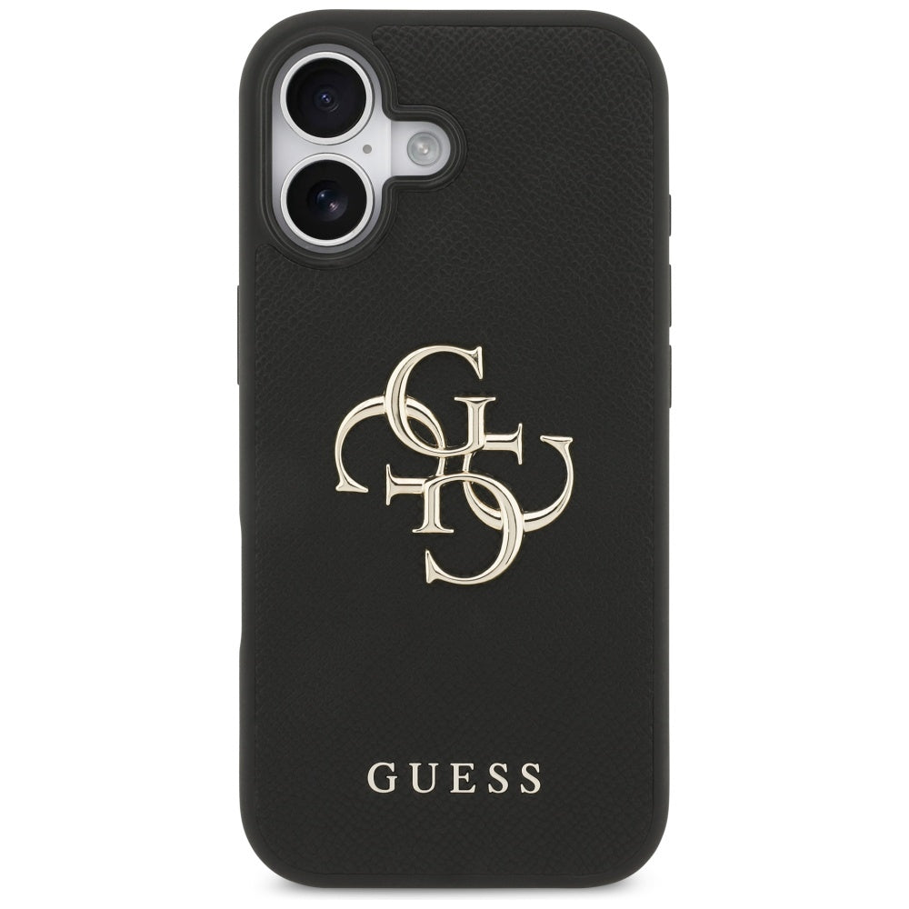 Husa pentru Apple iPhone 17, Guess, 4G Grained Big and Classic Logo, Neagra