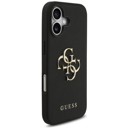 Husa pentru Apple iPhone 17, Guess, 4G Grained Big and Classic Logo, Neagra