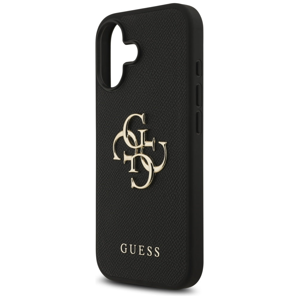 Husa pentru Apple iPhone 17, Guess, 4G Grained Big and Classic Logo, Neagra
