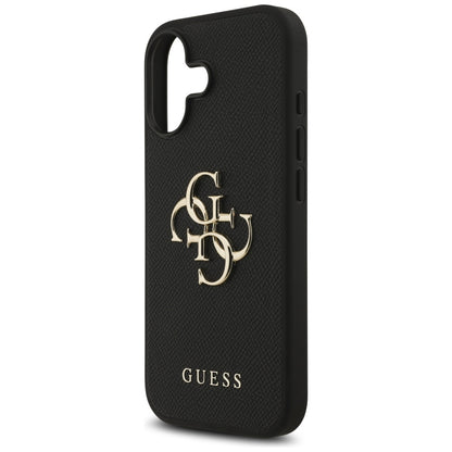 Husa pentru Apple iPhone 17, Guess, 4G Grained Big and Classic Logo, Neagra