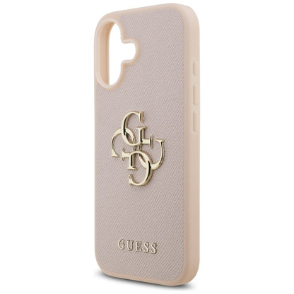 Husa pentru Apple iPhone 17, Guess, 4G Grained Big and Classic Logo, Roz