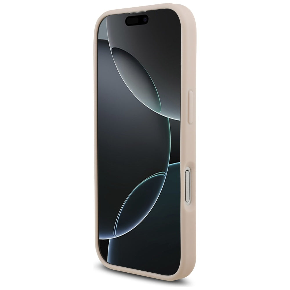 Husa pentru Apple iPhone 17, Guess, 4G Grained Big and Classic Logo, Roz