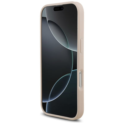 Husa pentru Apple iPhone 17, Guess, 4G Grained Big and Classic Logo, Roz