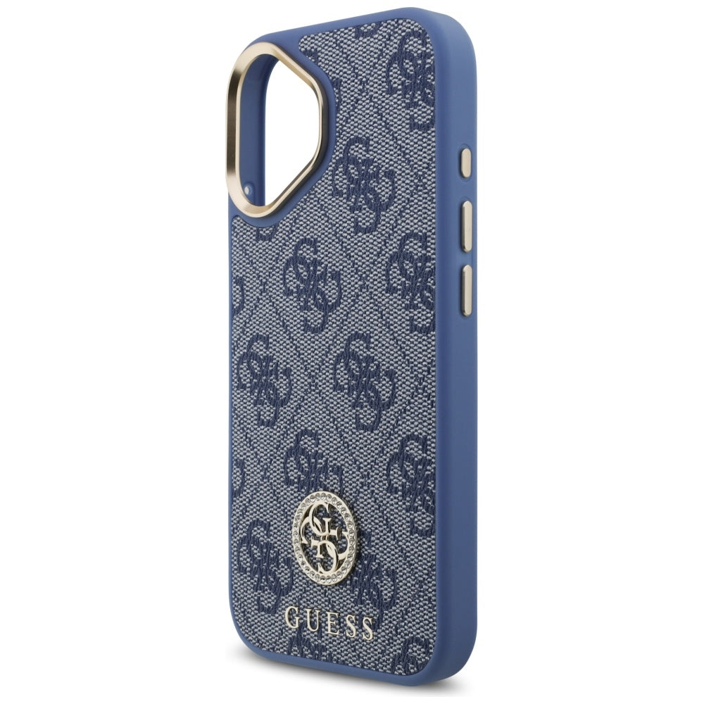 Husa pentru Apple iPhone 17, Guess, 4G Strass Logo, Albastra