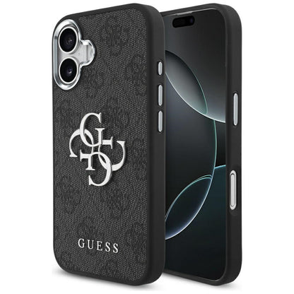 Husa pentru Apple iPhone 17, Guess, Big 4G Logo Classic, Neagra Argintie