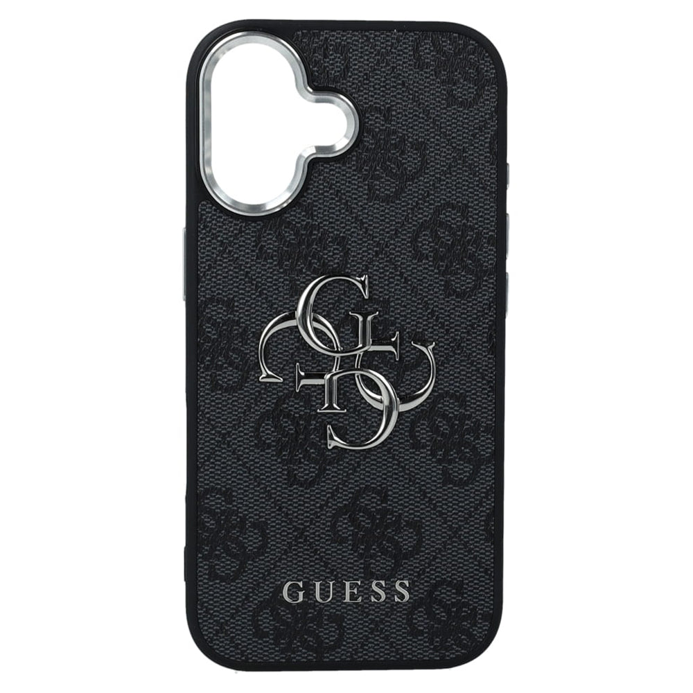 Husa pentru Apple iPhone 17, Guess, Big 4G Logo Classic, Neagra Argintie
