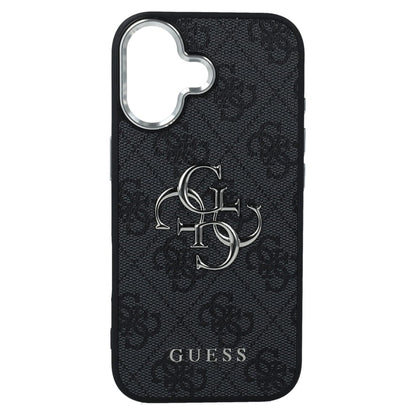 Husa pentru Apple iPhone 17, Guess, Big 4G Logo Classic, Neagra Argintie