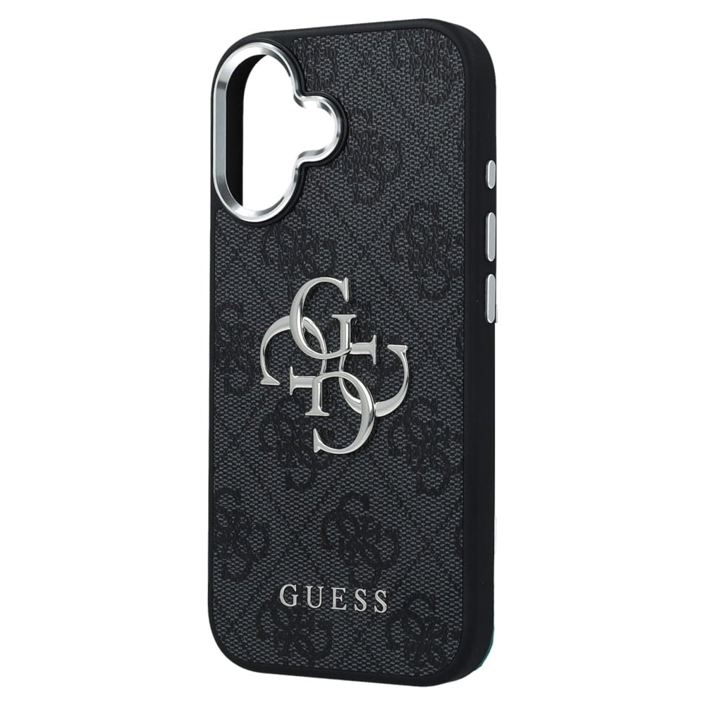 Husa pentru Apple iPhone 17, Guess, Big 4G Logo Classic, Neagra Argintie