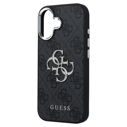 Husa pentru Apple iPhone 17, Guess, Big 4G Logo Classic, Neagra Argintie