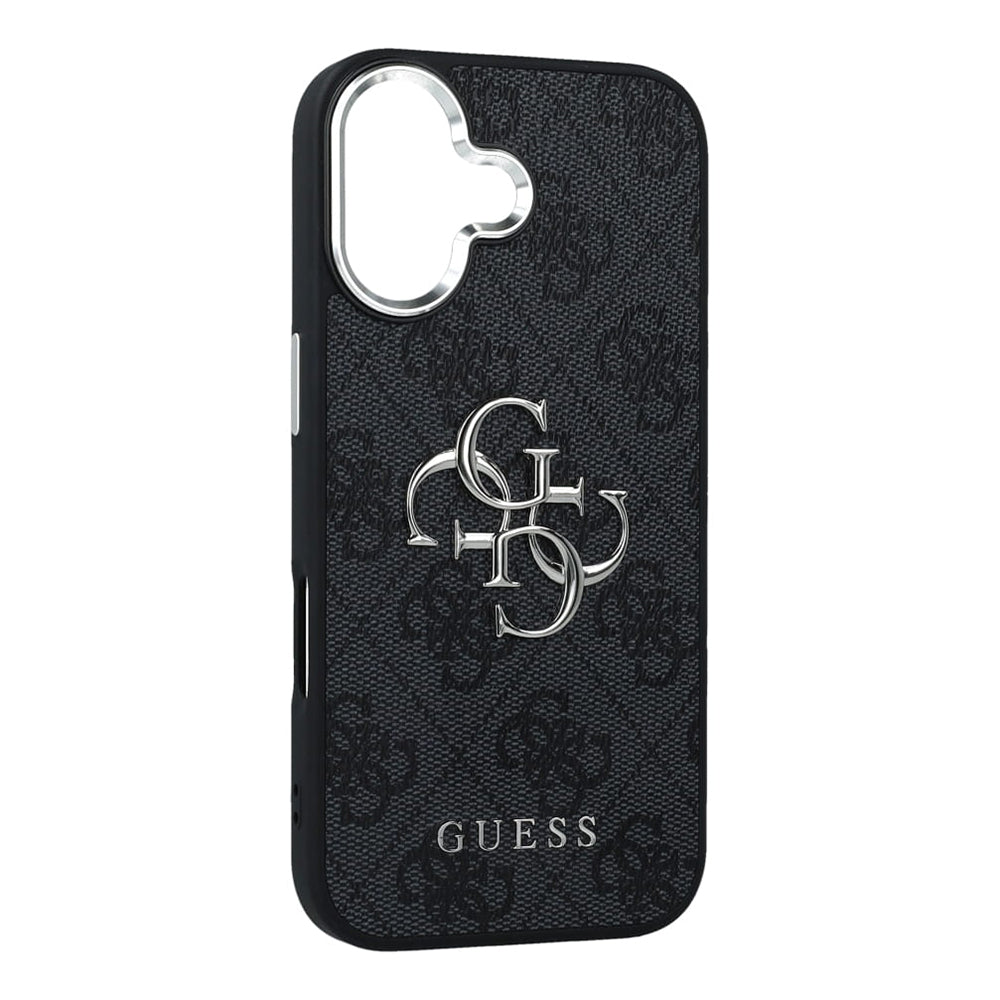 Husa pentru Apple iPhone 17, Guess, Big 4G Logo Classic, Neagra Argintie