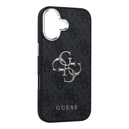 Husa pentru Apple iPhone 17, Guess, Big 4G Logo Classic, Neagra Argintie