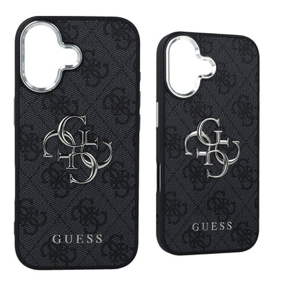 Husa pentru Apple iPhone 17, Guess, Big 4G Logo Classic, Neagra Argintie