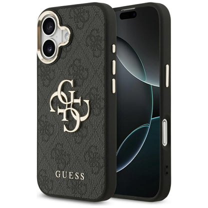 Husa pentru Apple iPhone 17, Guess, Big 4G Logo Classic, Neagra Aurie