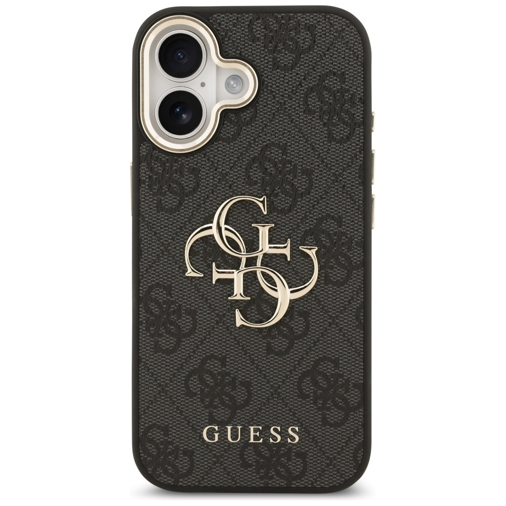 Husa pentru Apple iPhone 17, Guess, Big 4G Logo Classic, Neagra Aurie