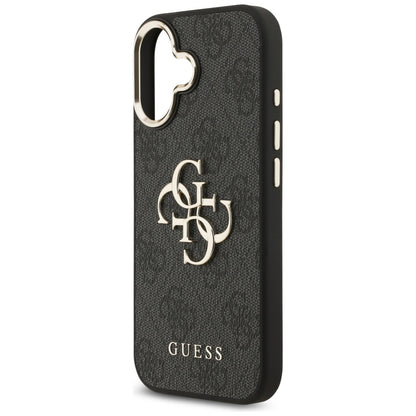 Husa pentru Apple iPhone 17, Guess, Big 4G Logo Classic, Neagra Aurie