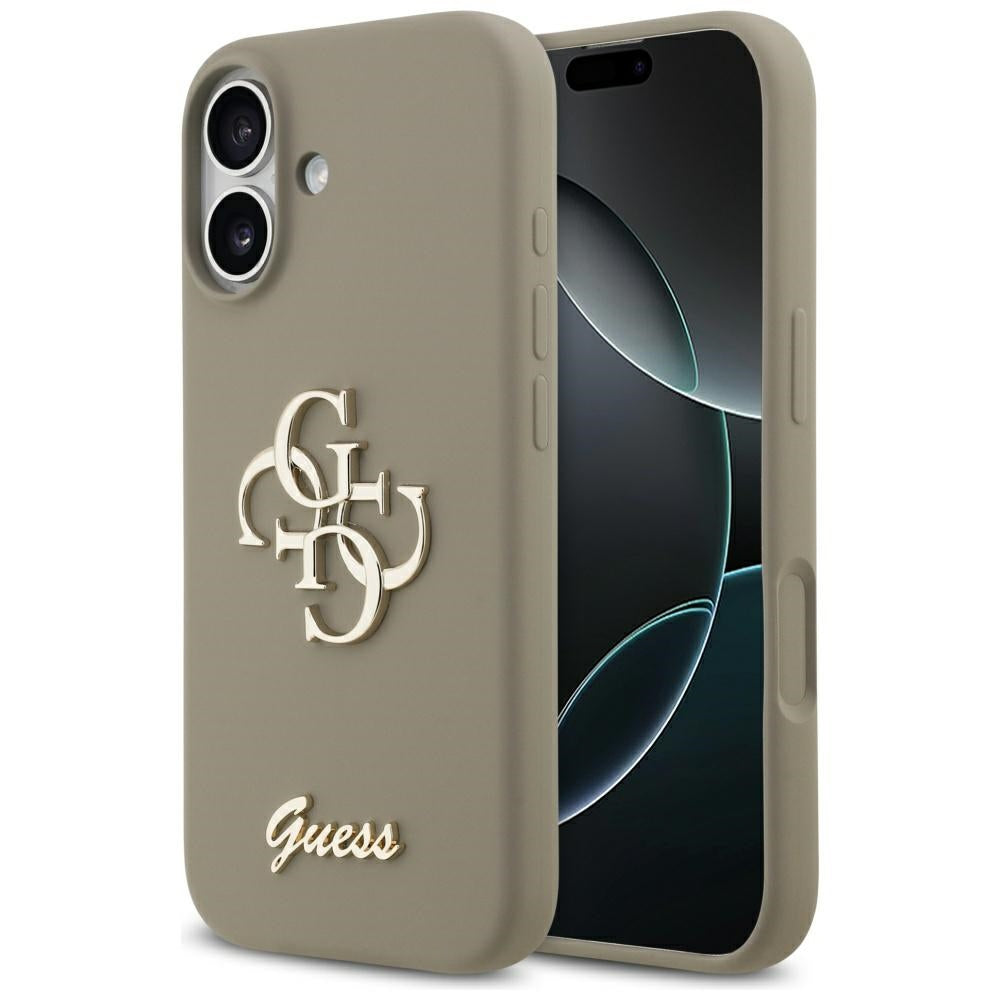 Husa pentru Apple iPhone 17, Guess, Big 4G Script, Maro