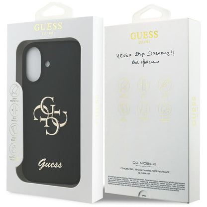 Husa pentru Apple iPhone 17, Guess, Big 4G Script, Neagra