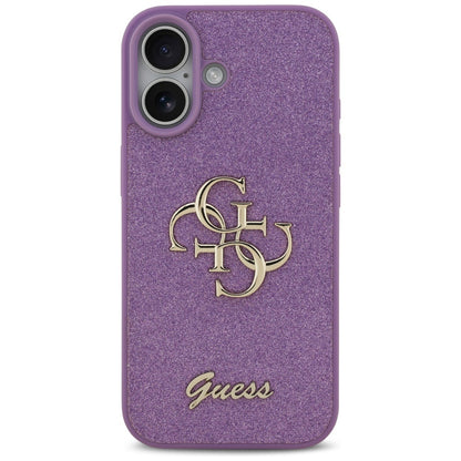 Husa pentru Apple iPhone 17, Guess, Fixed Glitter Big 4G, Mov