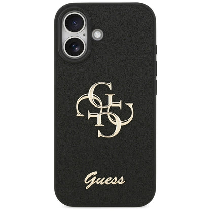 Husa pentru Apple iPhone 17, Guess, Fixed Glitter Big 4G, Neagra