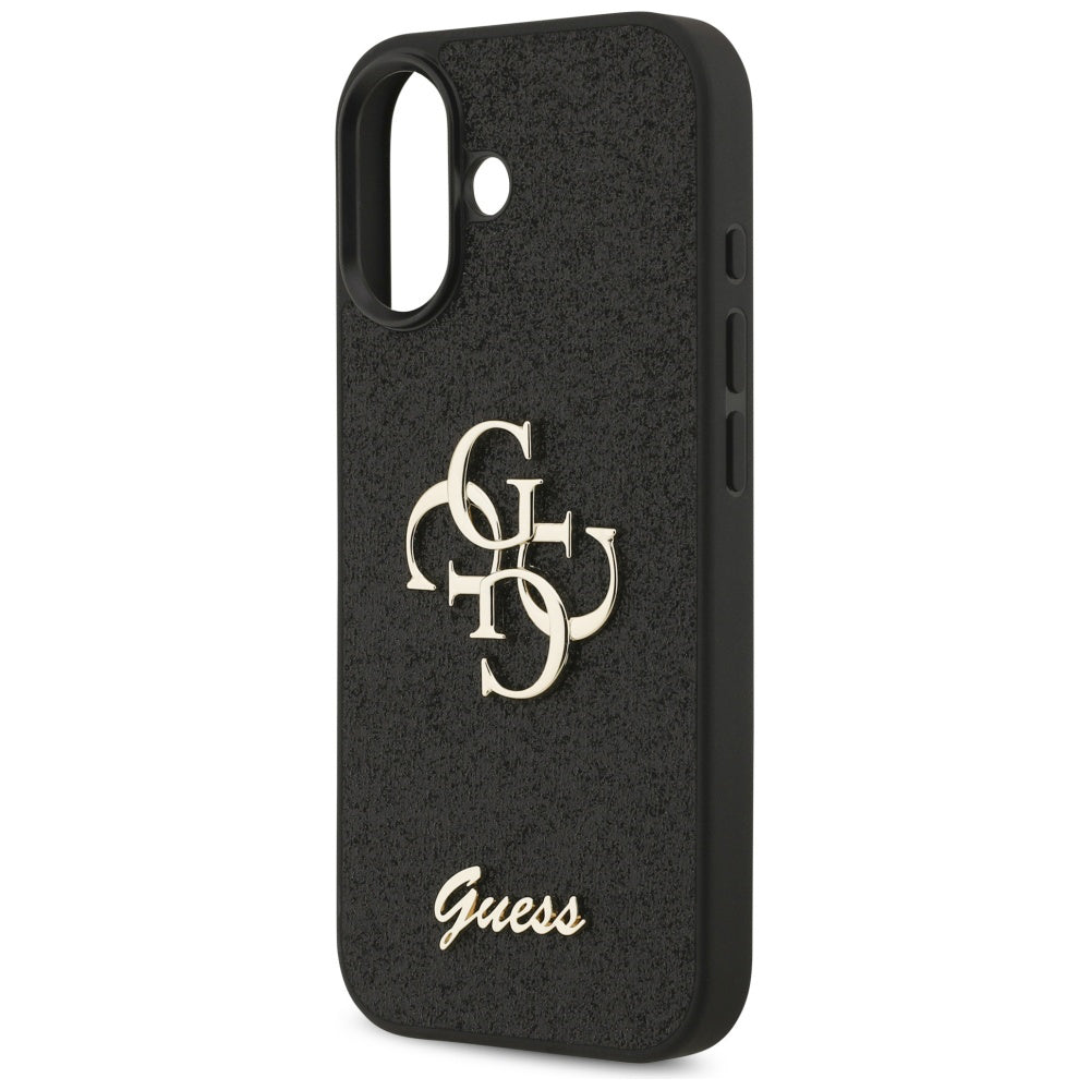 Husa pentru Apple iPhone 17, Guess, Fixed Glitter Big 4G, Neagra