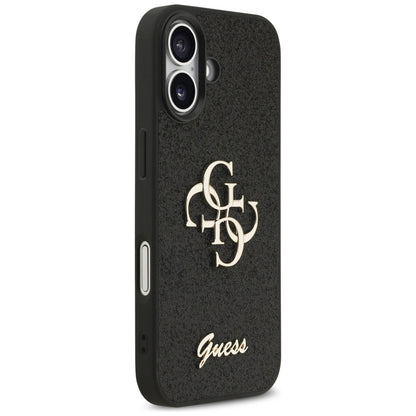 Husa pentru Apple iPhone 17, Guess, Fixed Glitter Big 4G, Neagra