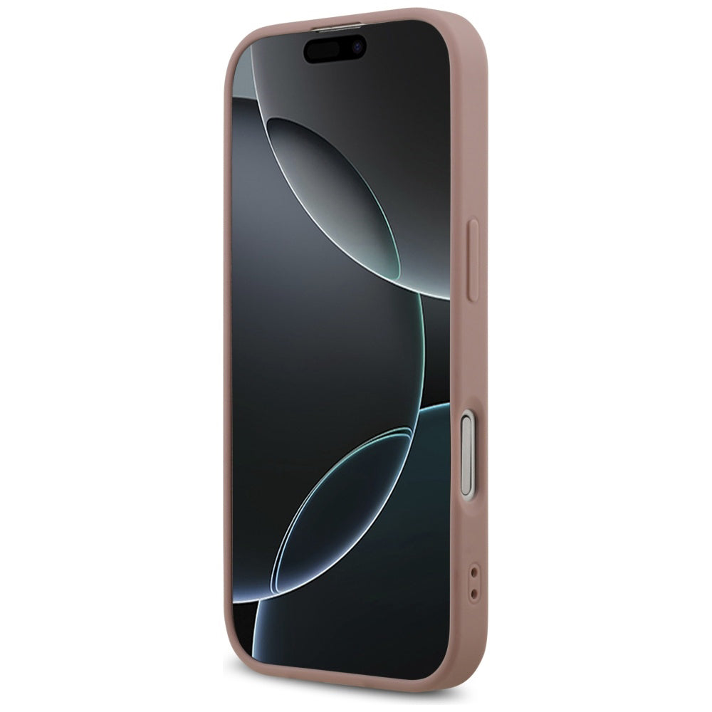 Husa pentru Apple iPhone 17, Guess, Fixed Glitter Big 4G, Roz