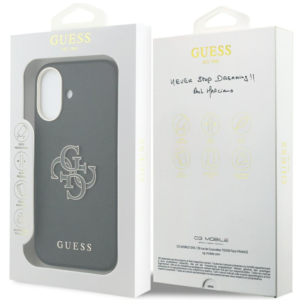 Husa pentru Apple iPhone 17, Guess, Resin Logo, Neagra