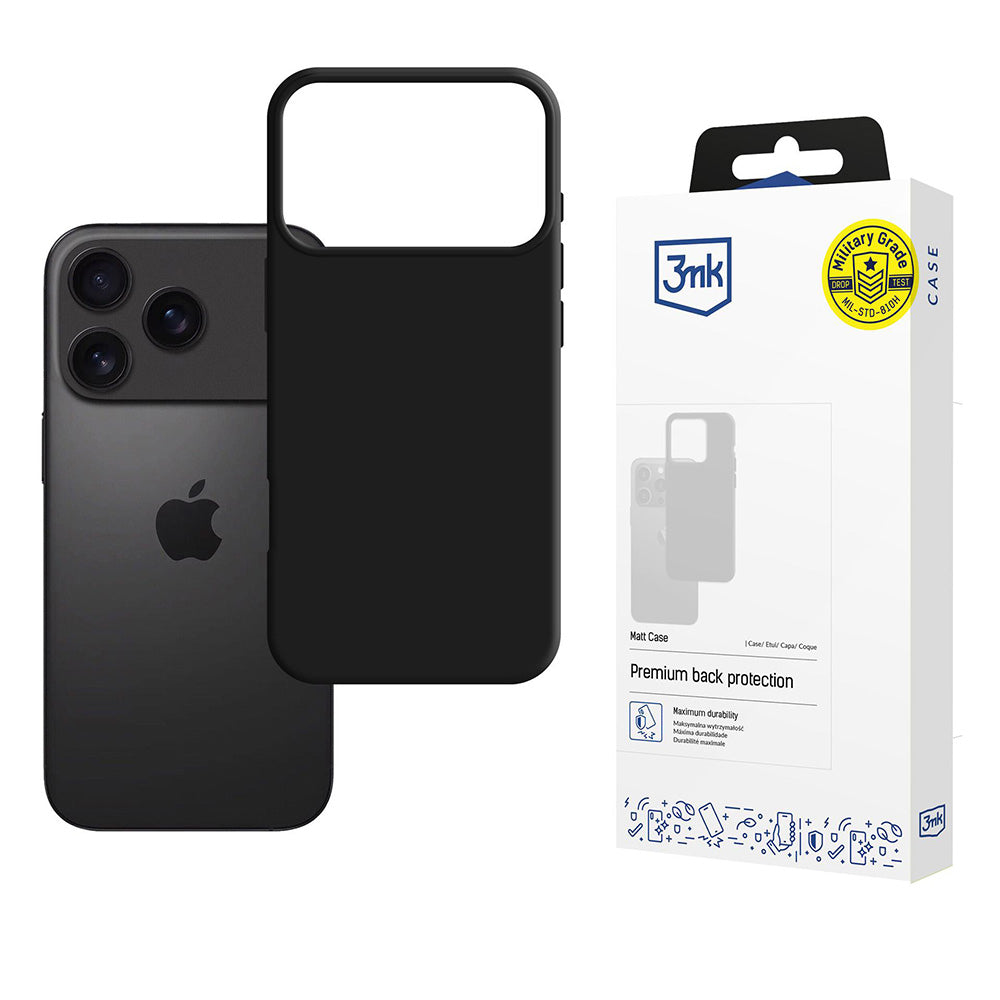 Husa pentru Apple iPhone 17 Pro, 3MK, Neagra Mata