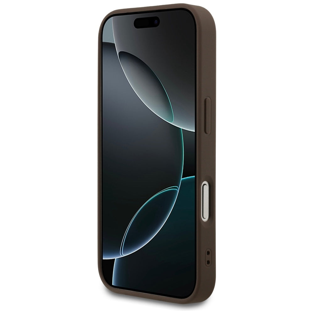 Husa pentru Apple iPhone 17 Pro, Guess, 4G Classic, Maro