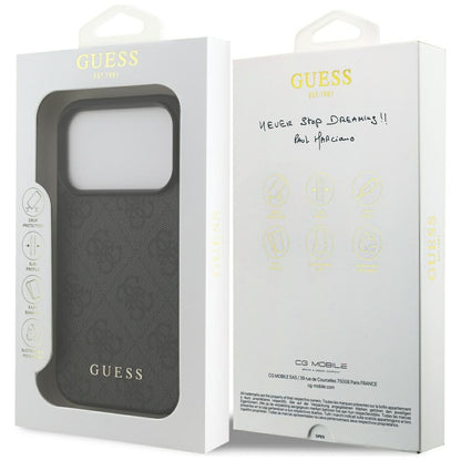 Husa pentru Apple iPhone 17 Pro, Guess, 4G Classic, Neagra